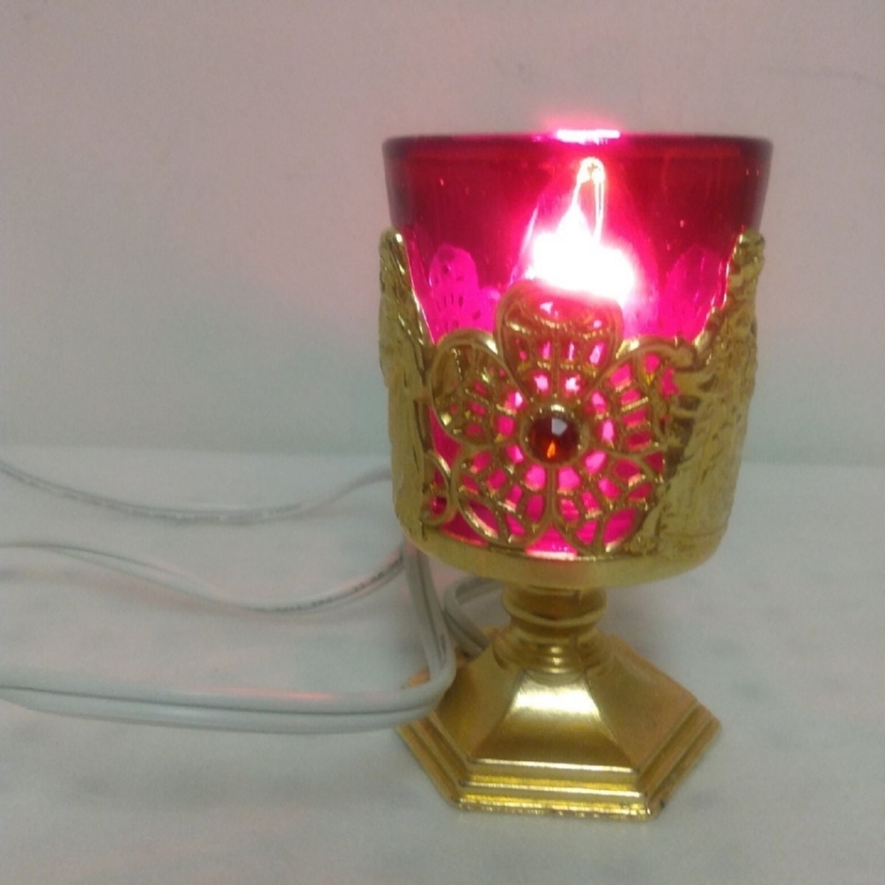 Catholic Electric Votive Candle | 4" Miniature Table Light